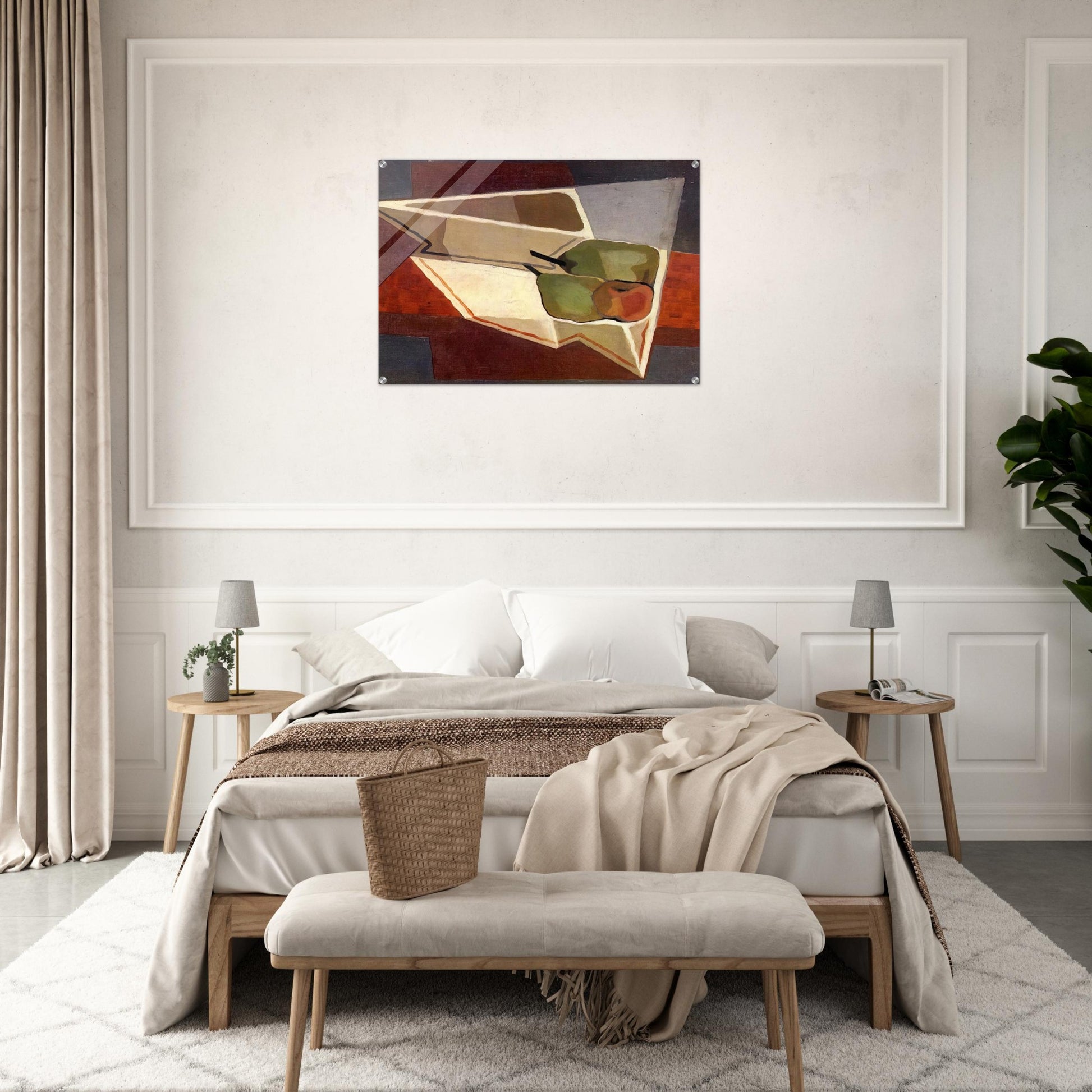 FRUIT WITH BOWL 1926 - Juan Gris Acrylic Print - 70x100 cm / 28x40″ inches | Juan Gris Wall Art | Juan Gris Prints