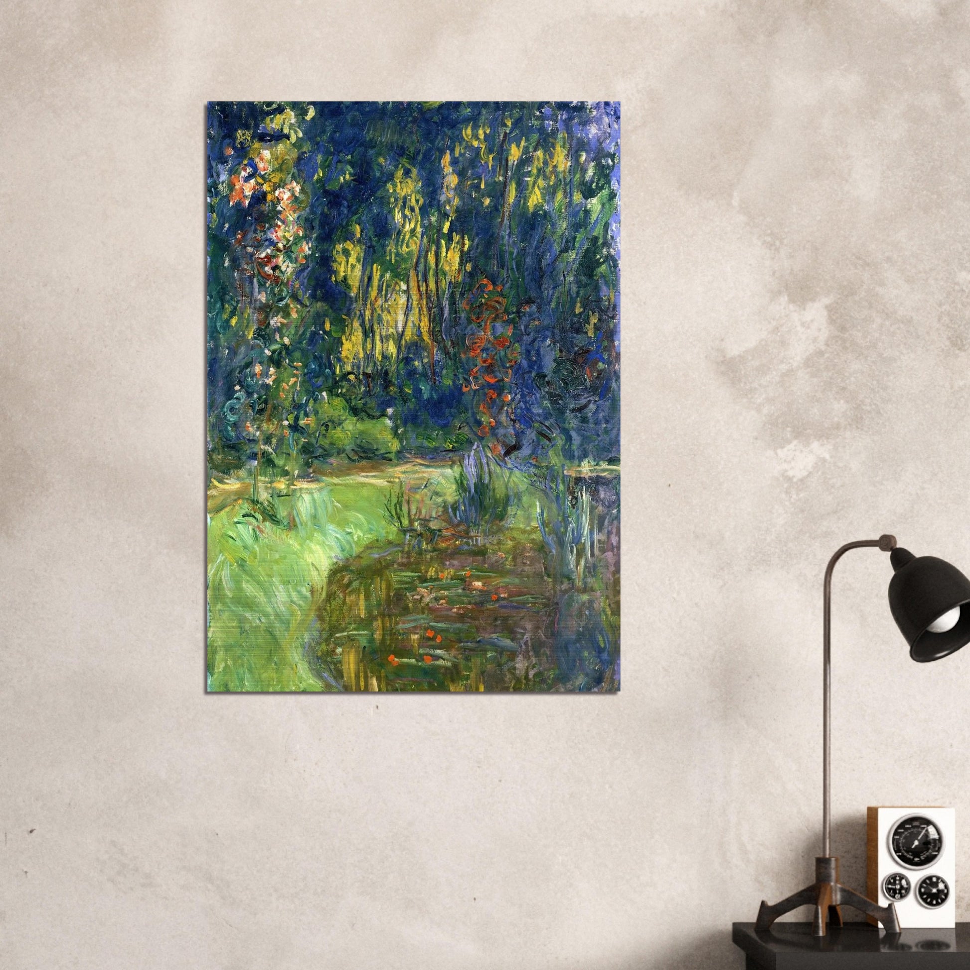 Water Lily Pond at Giverny - claude monet Brushed Aluminum Print - 70x100 cm / 28x40 inches | claude monet Aluminum Print | claude monet Prints