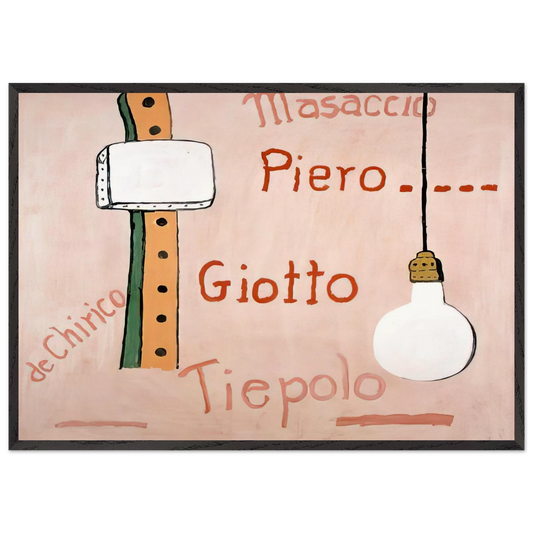 PANTHEON 1973 - Philip Guston 70x100 cm / 28x40 inches Framed Art Print – Black Wooden Frame