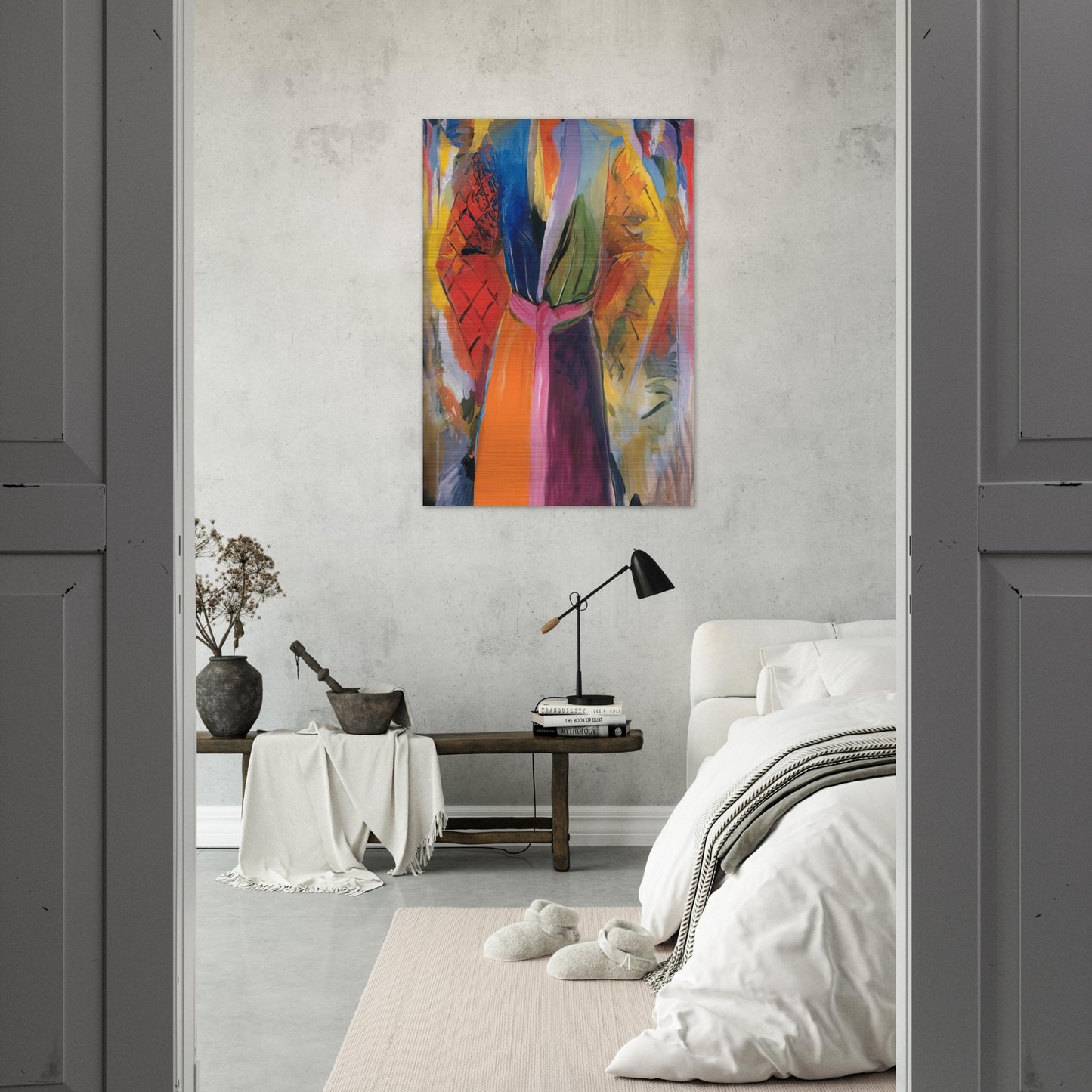 THE ROBE FOLLOWING HER 4 1985 - Jim Dine Brushed Aluminum Print - 70x100 cm / 28x40 inches | Jim Dine Aluminum Print | Jim Dine Prints