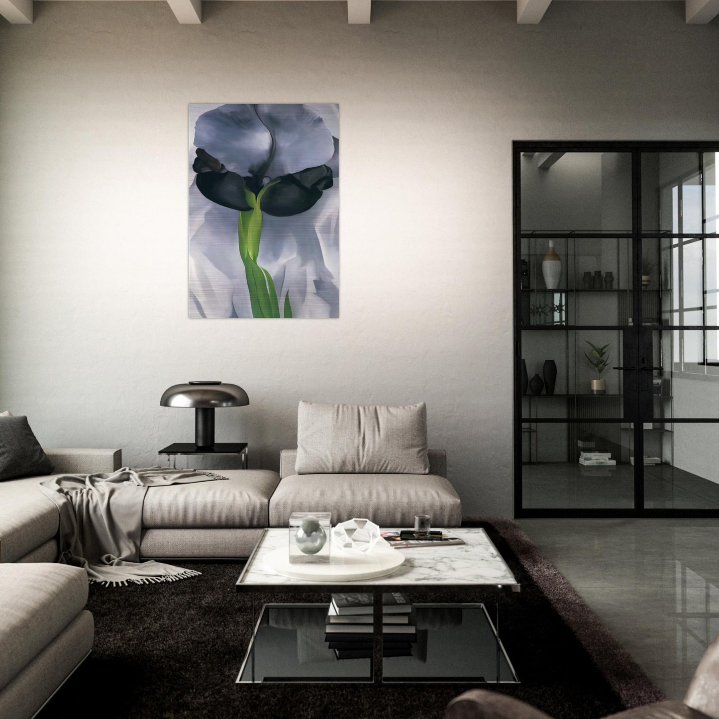Iris 7 - Georgia O'Keeffe Brushed Aluminum Print - 70x100 cm / 28x40 inches | Georgia O'Keeffe Aluminum Print | Georgia O'Keeffe Prints