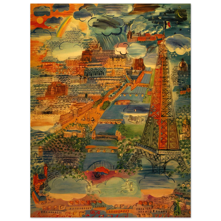 Raoul Dufy - PARIS 1934  75x100 cm / 30x40inches Fine Art Poster
