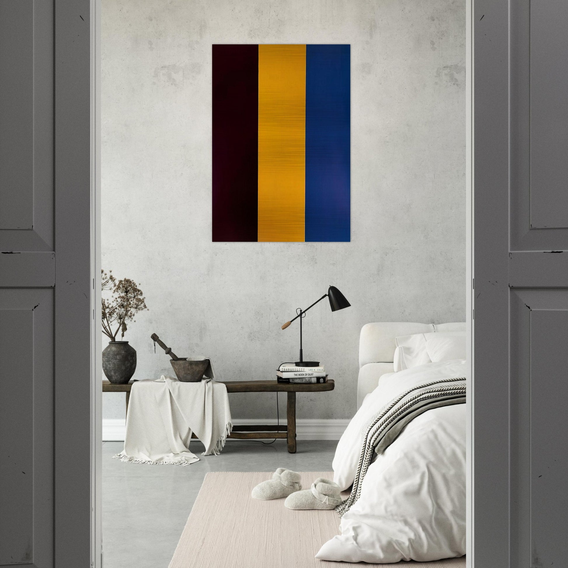 Red Yellow Blue - 1974 - Brice Marden Brushed Aluminum Print - 70x100 cm / 28x40 inches | Brice Marden Aluminum Print | Brice Marden Prints