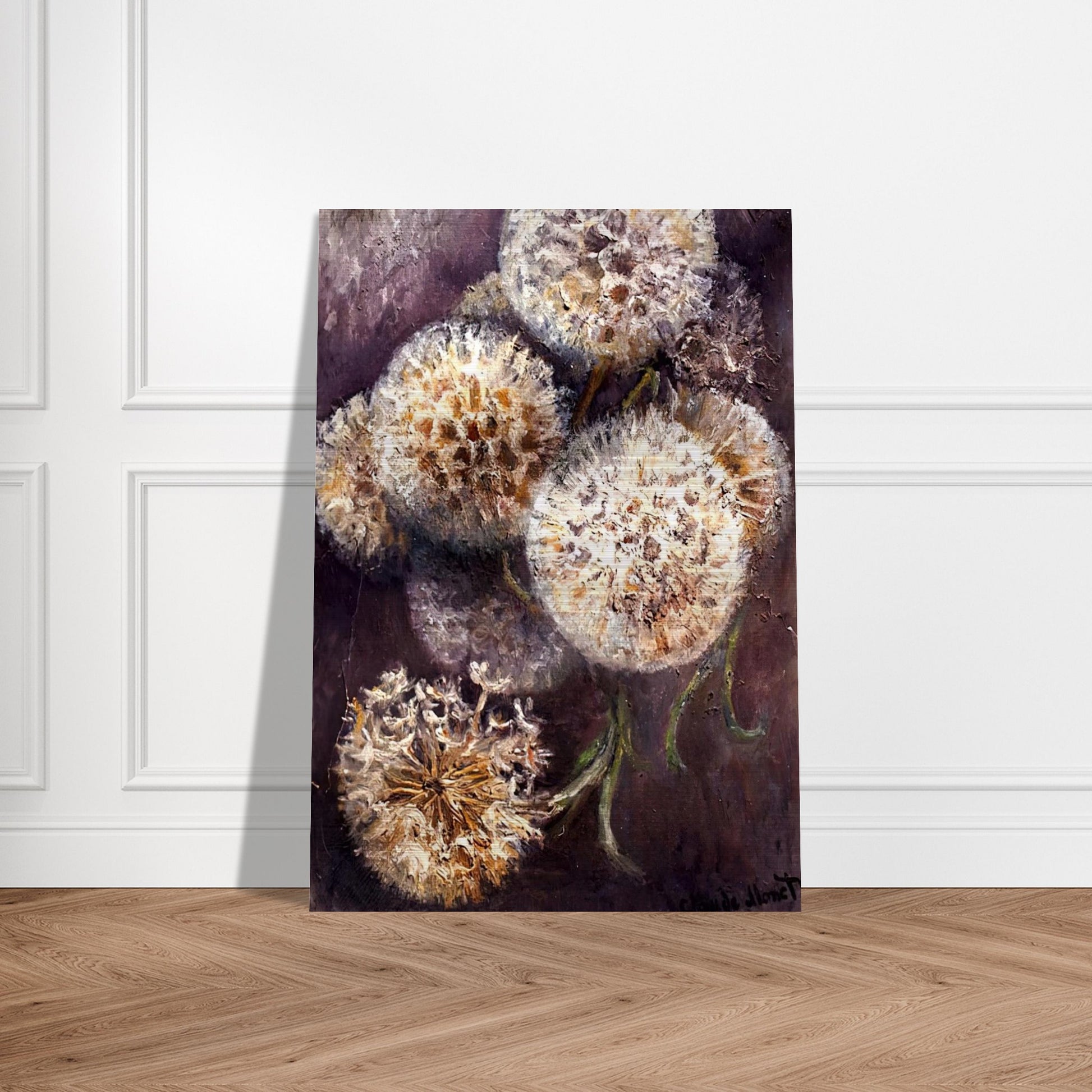 Dandelions - claude monet Brushed Aluminum Print - 70x100 cm / 28x40 inches | claude monet Aluminum Print | claude monet Prints