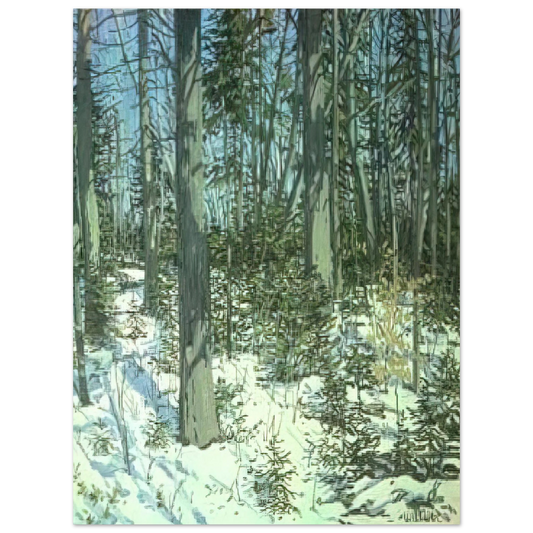 Neil Welliver - Study for Little Spruce - 1985  75x100 cm / 30x40inches Fine Art Poster