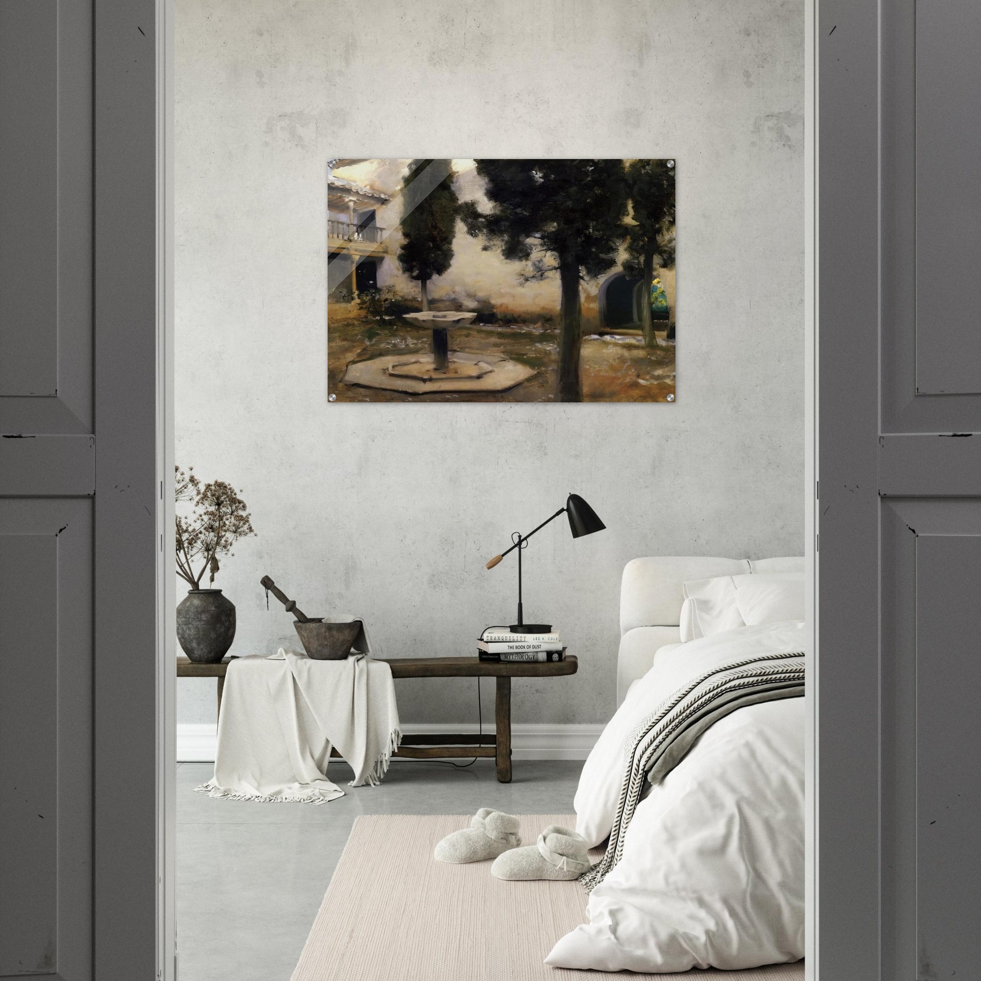 Alhambra, Patio de la Reja - John Singer Sargent Acrylic Print - 70x100 cm / 28x40″ inches