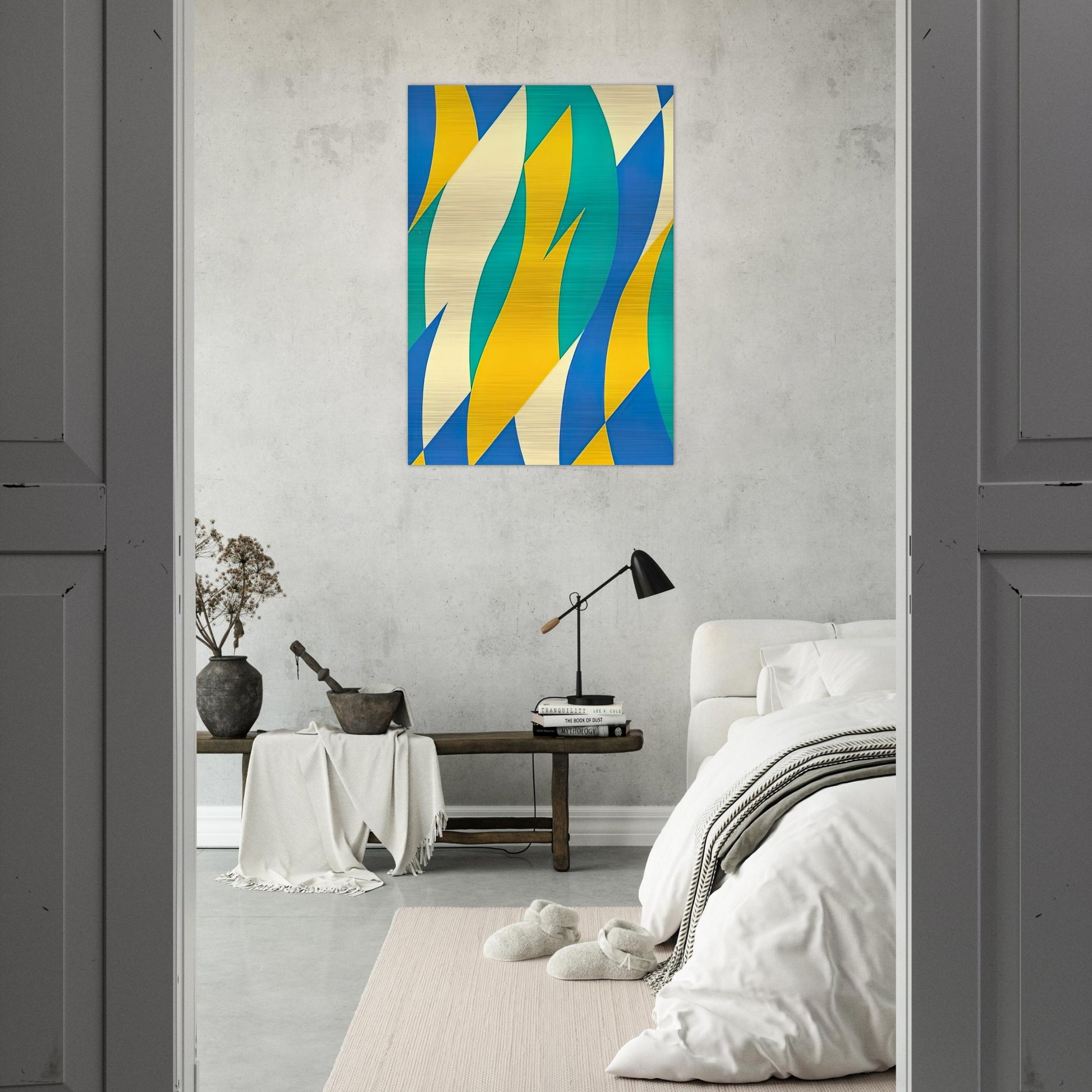 FOLD 2004 - Bridget Riley Brushed Aluminum Print - 70x100 cm / 28x40 inches | Bridget Riley Aluminum Print | Bridget Riley Prints