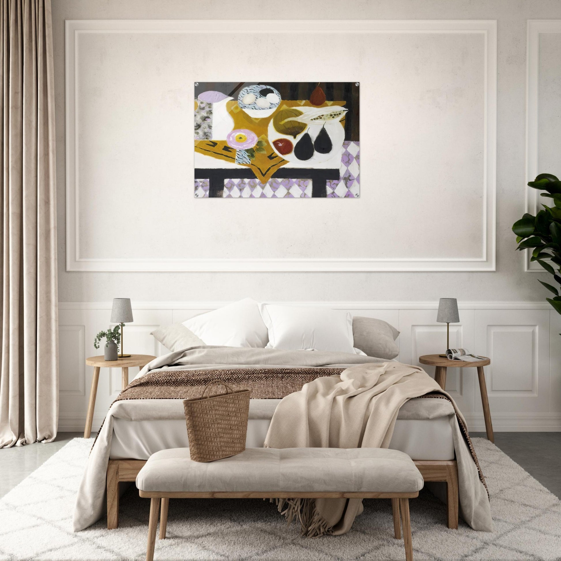 Bowl of Eggs - 1985 - Mary Fedden Acrylic Print - 70x100 cm / 28x40″ inches | Mary Fedden Wall Art | Mary Fedden Prints