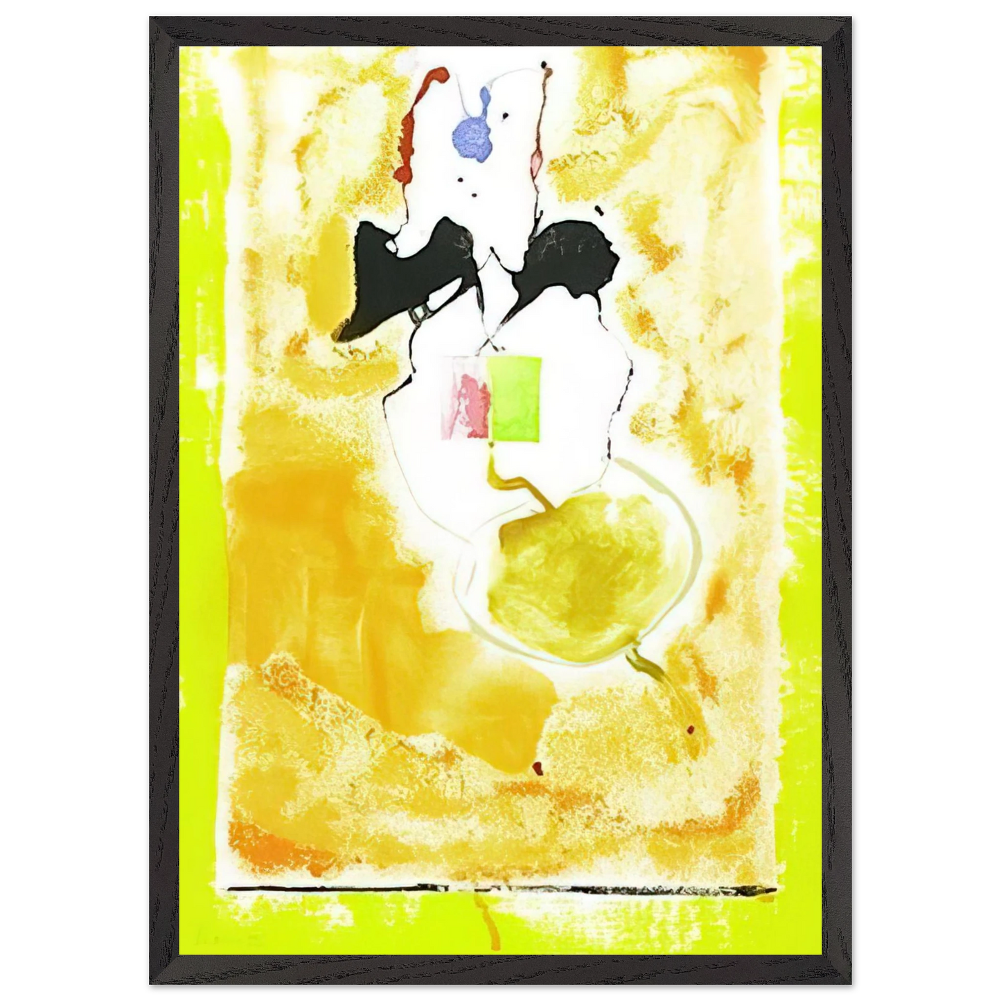 Helen Frankenthaler - Solar Imp - 2001 Wall art - 30x40 cm / 12x16 inches - Premium Wooden Framed Poster With Fine Art Paper-canvas - Wood frame