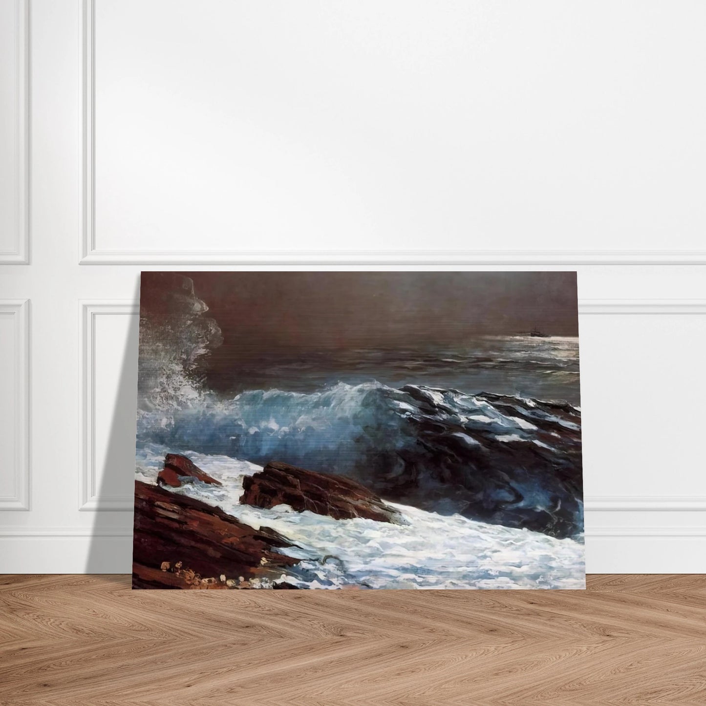 SUNLIGHT ON THE COAST - Winslow Homer Brushed Aluminum Print - 70x100 cm / 28x40 inches | Winslow Homer Aluminum Print | Winslow Homer Prints
