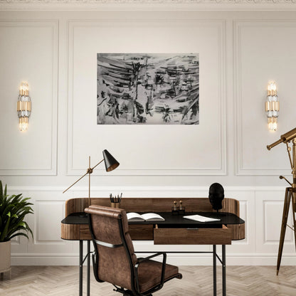 Composition - 1955 - Maria Helena Vieira da Silva Brushed Aluminum Print - 70x100 cm / 28x40 inches | Maria Helena Vieira da Silva Aluminum Print | Maria Helena Vieira da Silva Prints