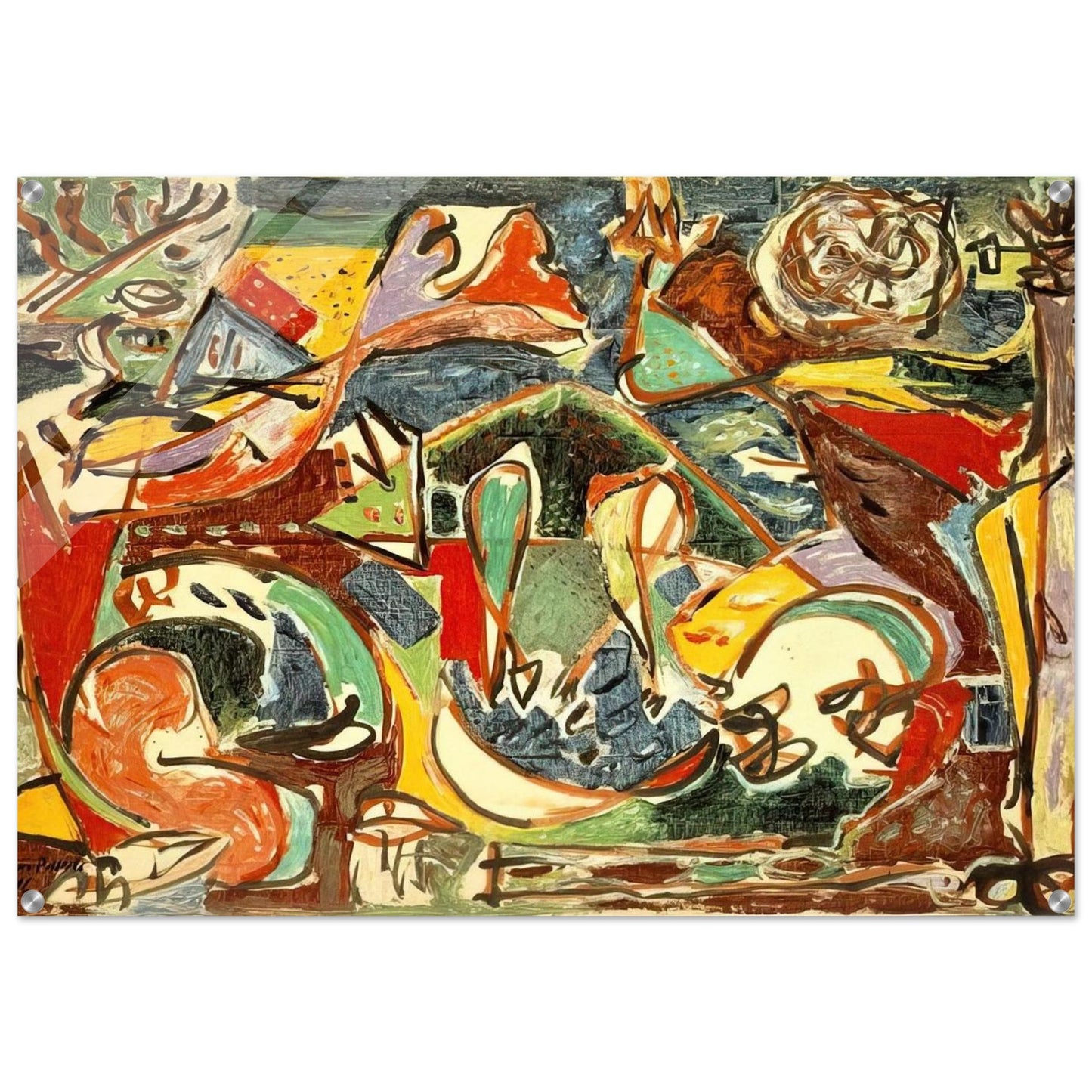 THE KEY - Jackson Pollock Acrylic Print - 70x100 cm / 28x40″ inches