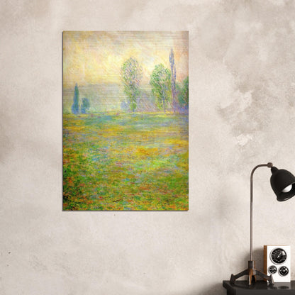 Meadows in Giverny - claude monet Brushed Aluminum Print - 70x100 cm / 28x40 inches | claude monet Aluminum Print | claude monet Prints