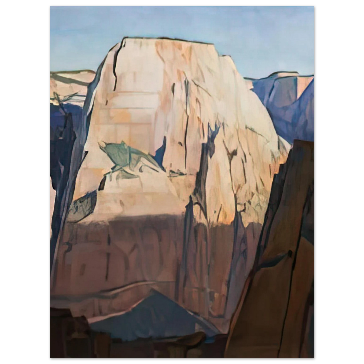 Maynard Dixon - GREAT WHITE THRONE ZION CANYON UTAH 1933 Wall art - 30x40 cm / 12x16 inches - Premium Wooden Framed Poster With Fine Art Paper-canvas - Wood frame