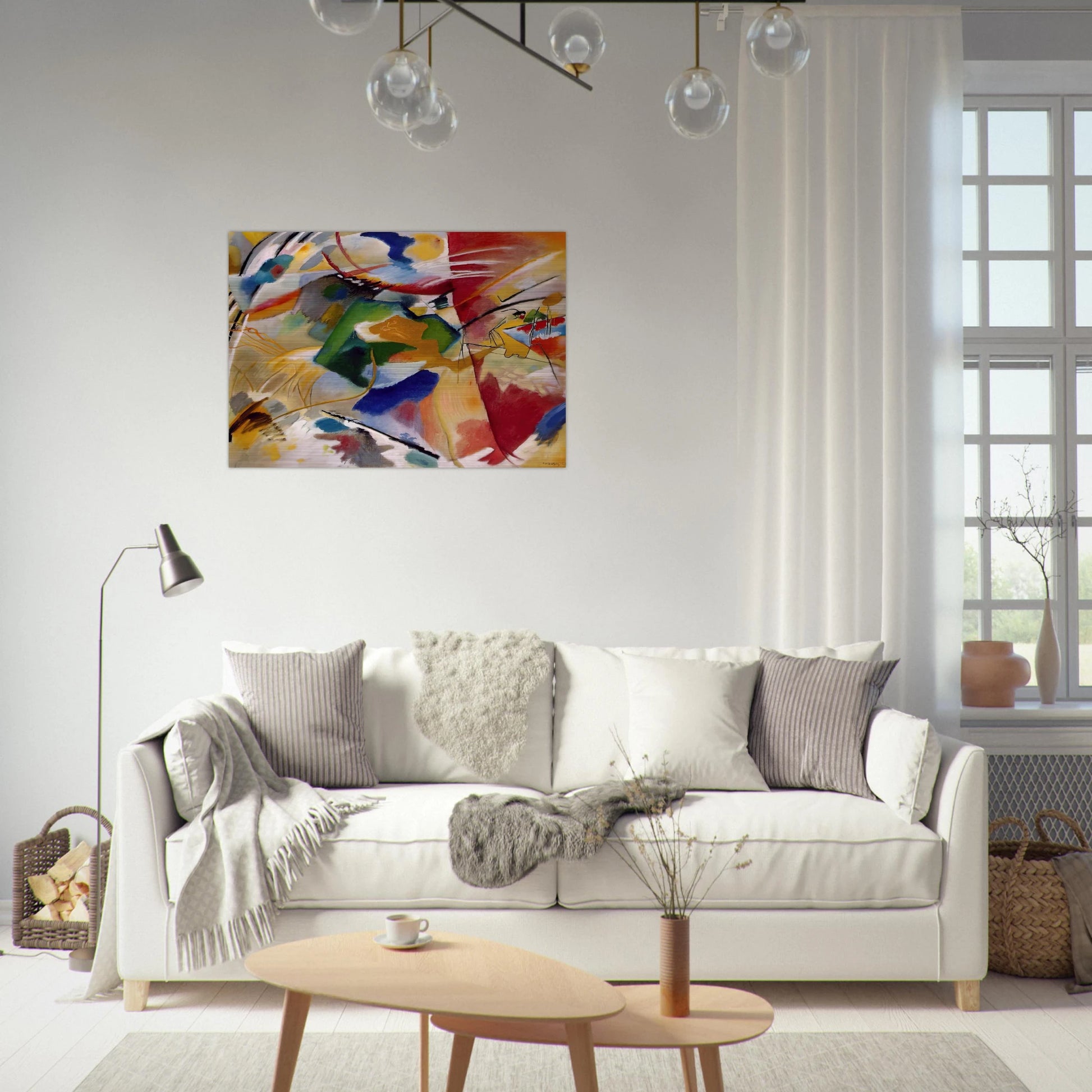 PAINTING WITH GREEN CENTER 1913 - Wassily Kandinsky Brushed Aluminum Print - 70x100 cm / 28x40 inches | Wassily Kandinsky Aluminum Print | Wassily Kandinsky Prints