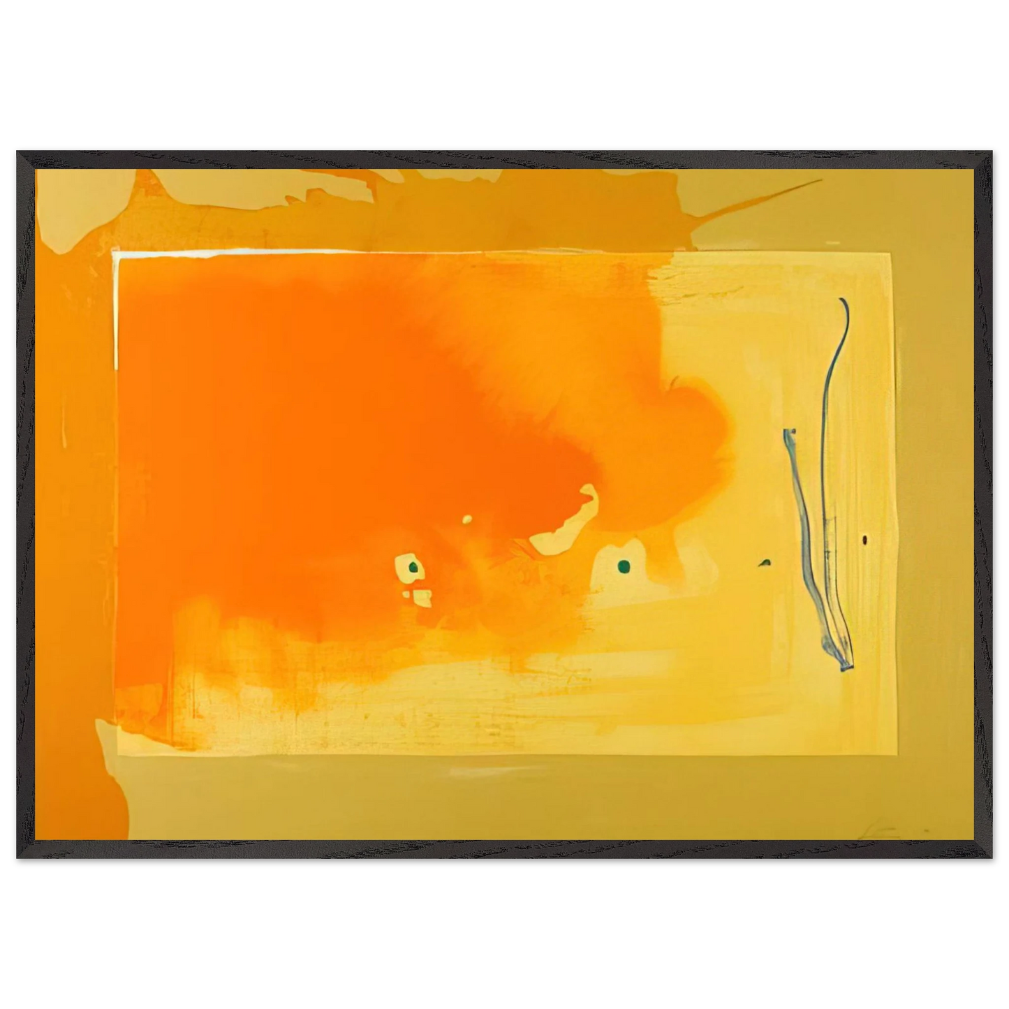 Helen Frankenthaler - Bilbao - 1998 Wall art - A1 (59.4 x 84.1  cm) - Premium Wooden Framed Poster With Fine Art Paper-canvas - Wood frame