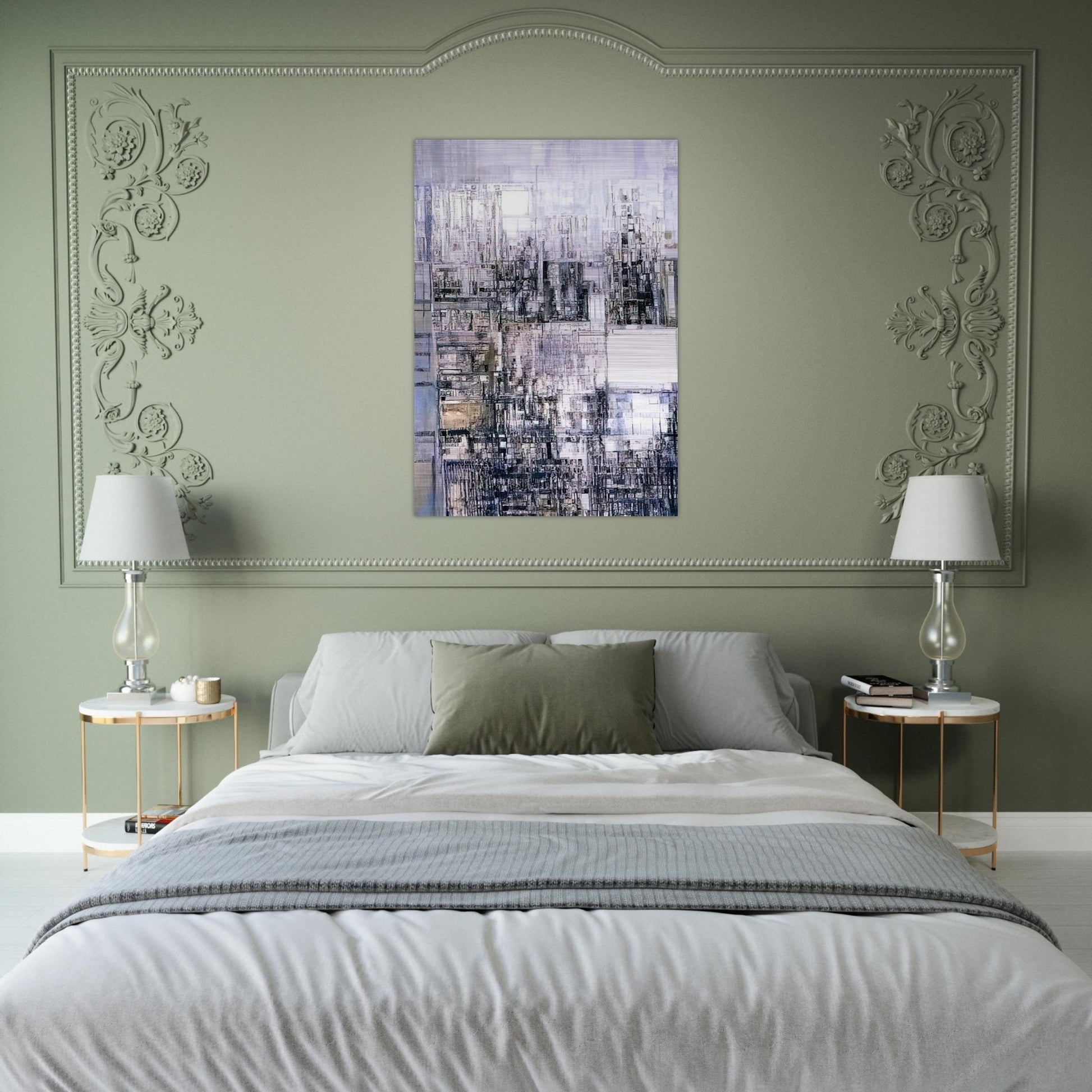 New Amsterdam II - 1970 - Maria Helena Vieira da Silva Brushed Aluminum Print - 70x100 cm / 28x40 inches | Maria Helena Vieira da Silva Aluminum Print | Maria Helena Vieira da Silva Prints