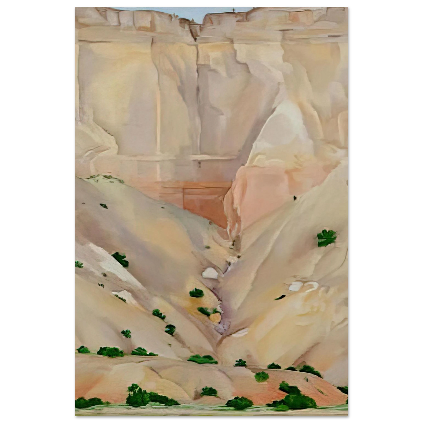 Georgia O'Keeffe - Cliffs Beyond Abiquiu, Dry Waterfall Fine Art Poster