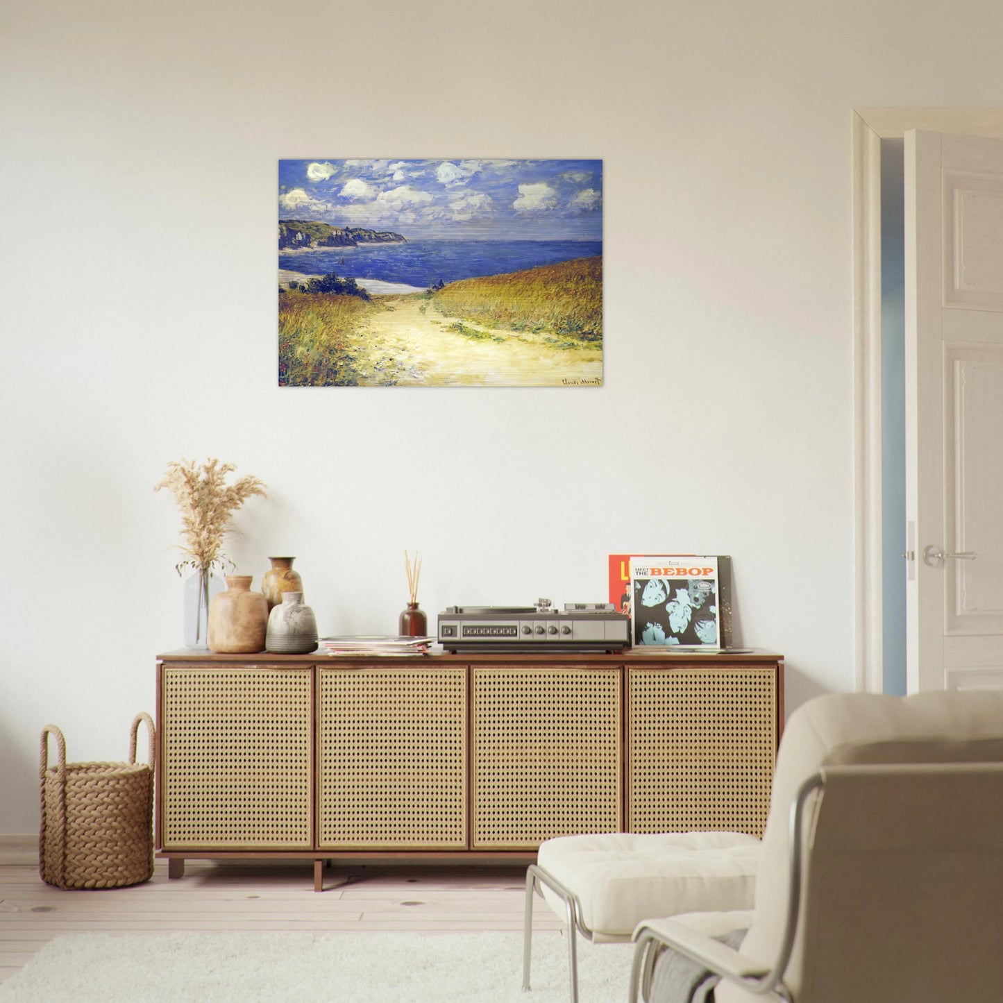 Alley near Pourville - claude monet Brushed Aluminum Print - 70x100 cm / 28x40 inches | claude monet Aluminum Print | claude monet Prints