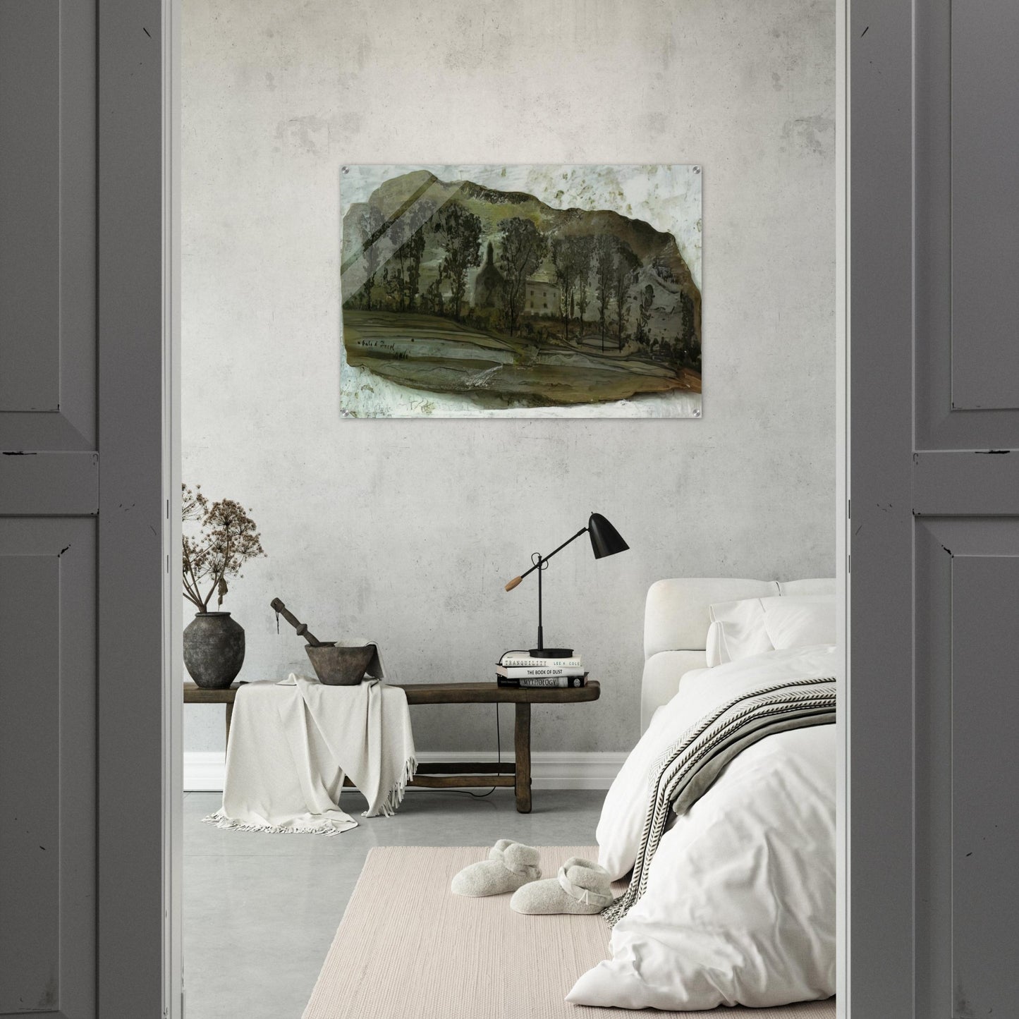 VIEW OF PUBOL - Salvador Dali Acrylic Print - 70x100 cm / 28x40″ inches
