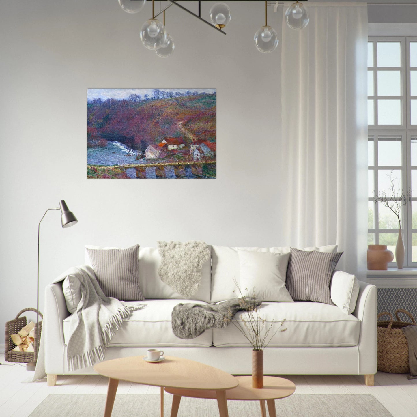 The Grande Creuse by the Bridge at Vervy - claude monet Brushed Aluminum Print - 70x100 cm / 28x40 inches | claude monet Aluminum Print | claude monet Prints