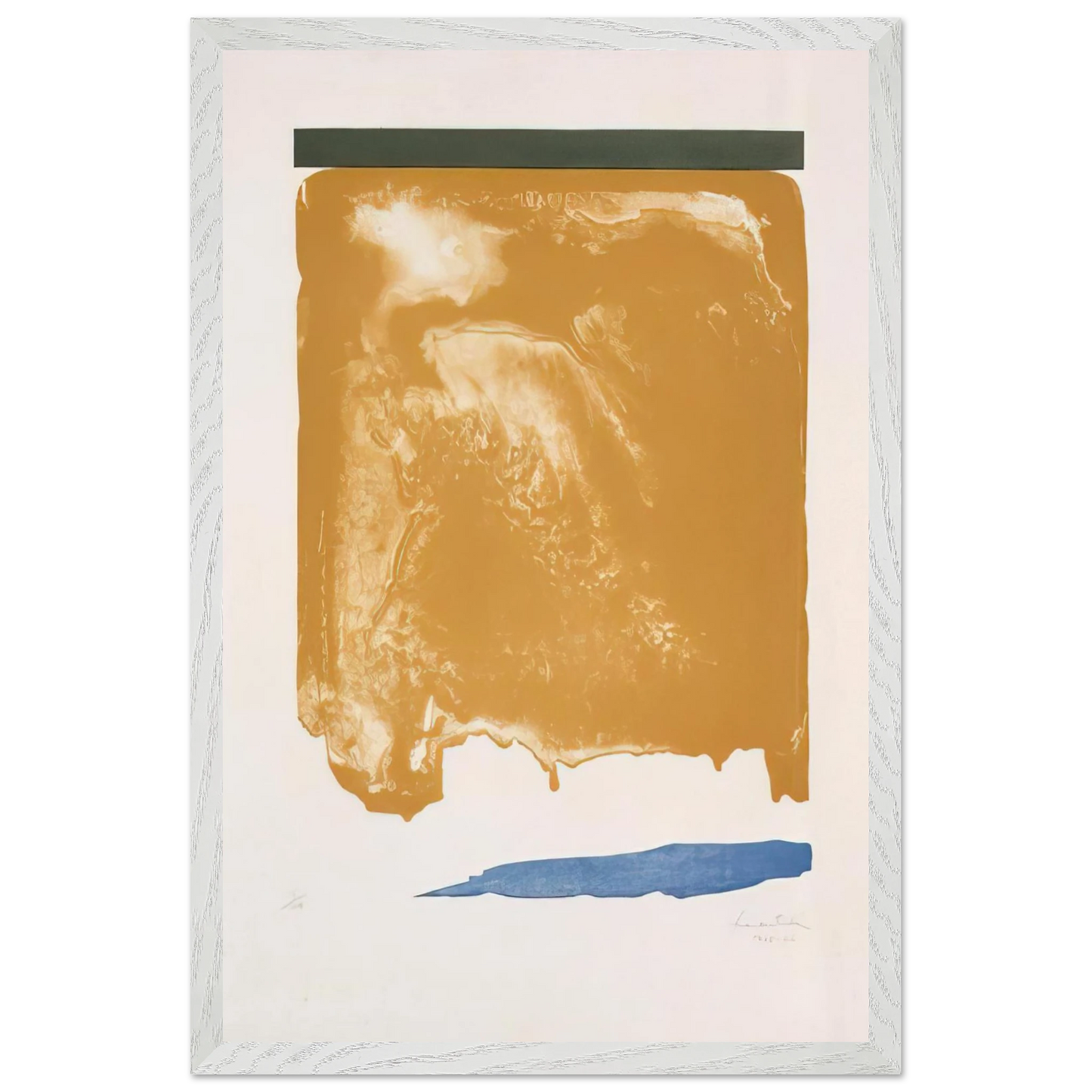 Helen Frankenthaler - Persian Garden - 1966 Wall art - 13x18 cm / 5x7 inches - Premium Wooden Framed Poster With Fine Art Paper-canvas - White frame