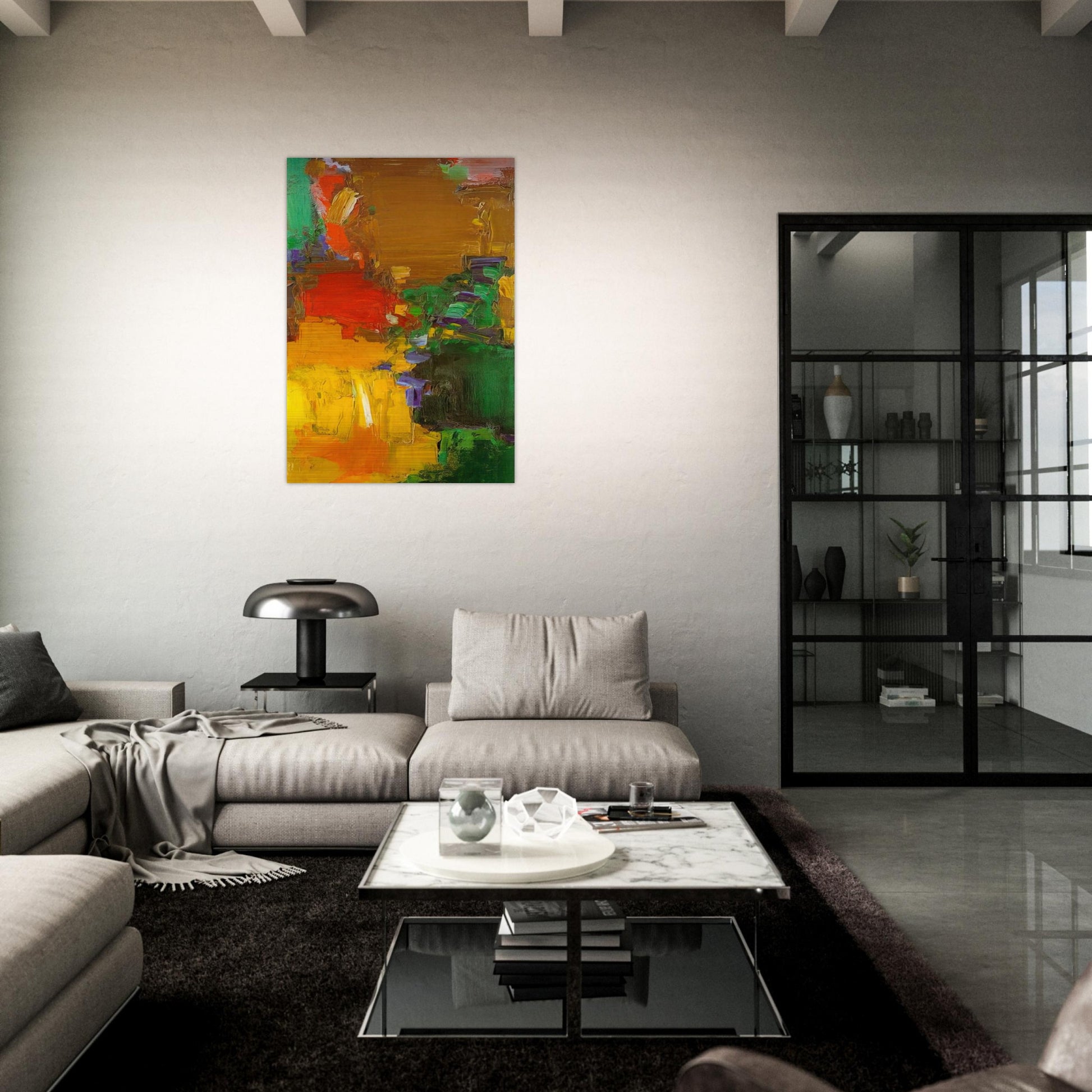 Rhapsody - Hans Hofmann Brushed Aluminum Print - 70x100 cm / 28x40 inches | Hans Hofmann Aluminum Print | Hans Hofmann Prints