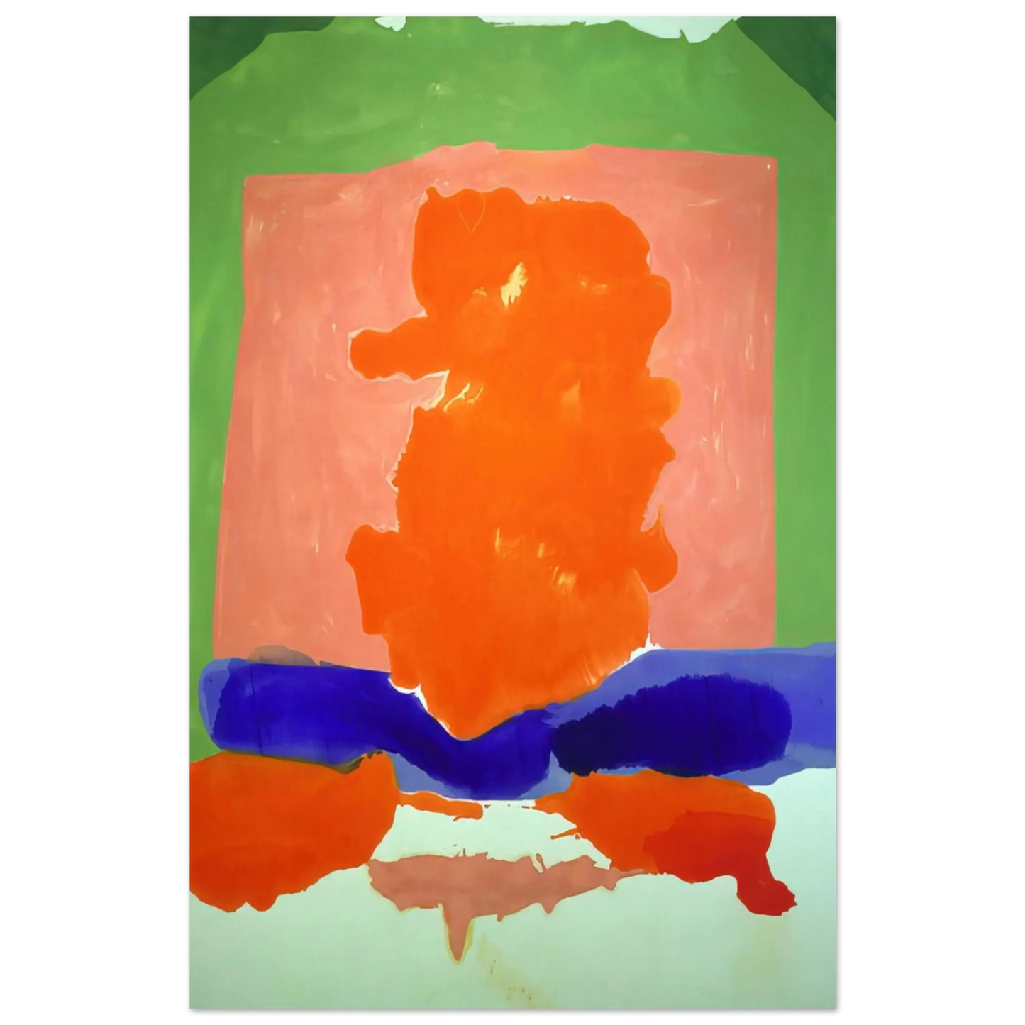 Helen Frankenthaler - Small s Paradise - 1964 Wall art - 28x43  cm / XL (11x17 Inches) - Premium Wooden Framed Poster With Fine Art Paper - Black frame