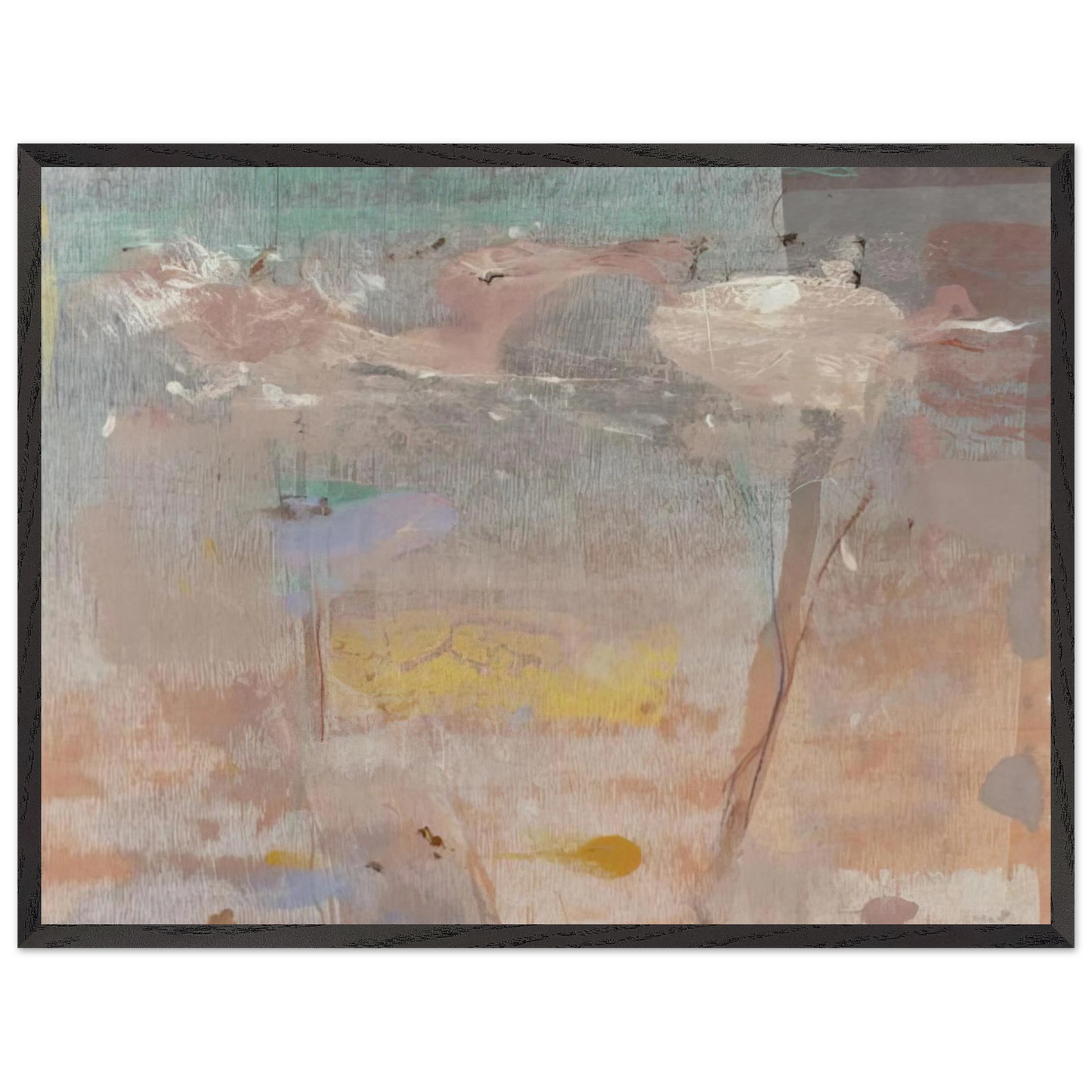 Helen Frankenthaler - Monotype I - 1981 Wall art - 15x20 cm / 6x8 inches - Premium Wooden Framed Poster With Fine Art Paper-canvas - Wood frame