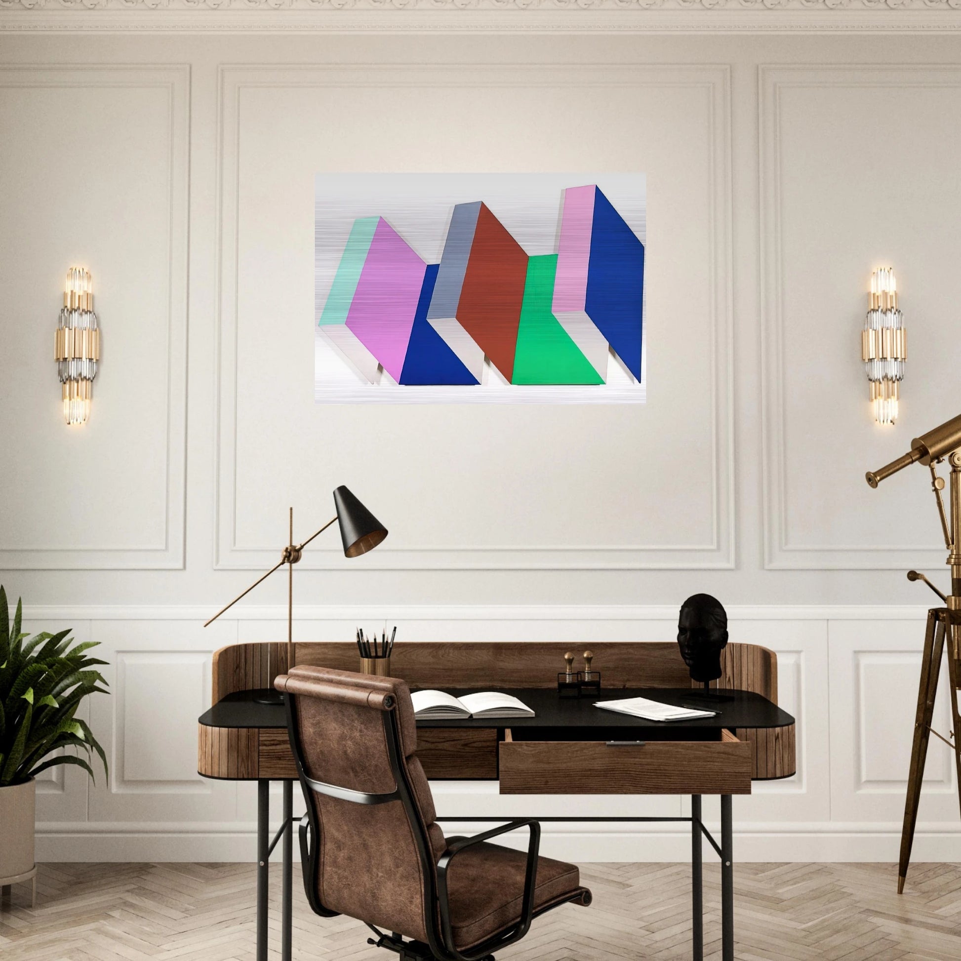 Fold One - 1968 - Thomas Downing Brushed Aluminum Print - 70x100 cm / 28x40 inches | Thomas Downing Aluminum Print | Thomas Downing Prints