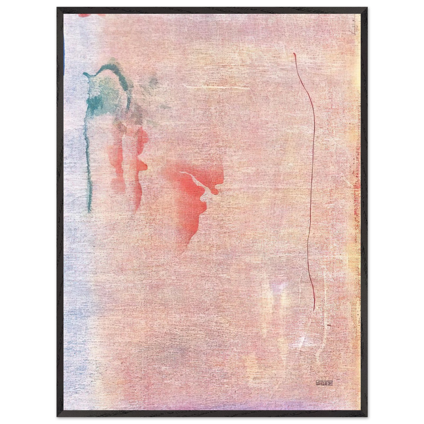 Helen Frankenthaler - Cedar Hill - 1983 Wall art - 28x43  cm / XL (11x17 inches) - Premium Wooden Framed Poster With Fine Art Paper-canvas - White frame
