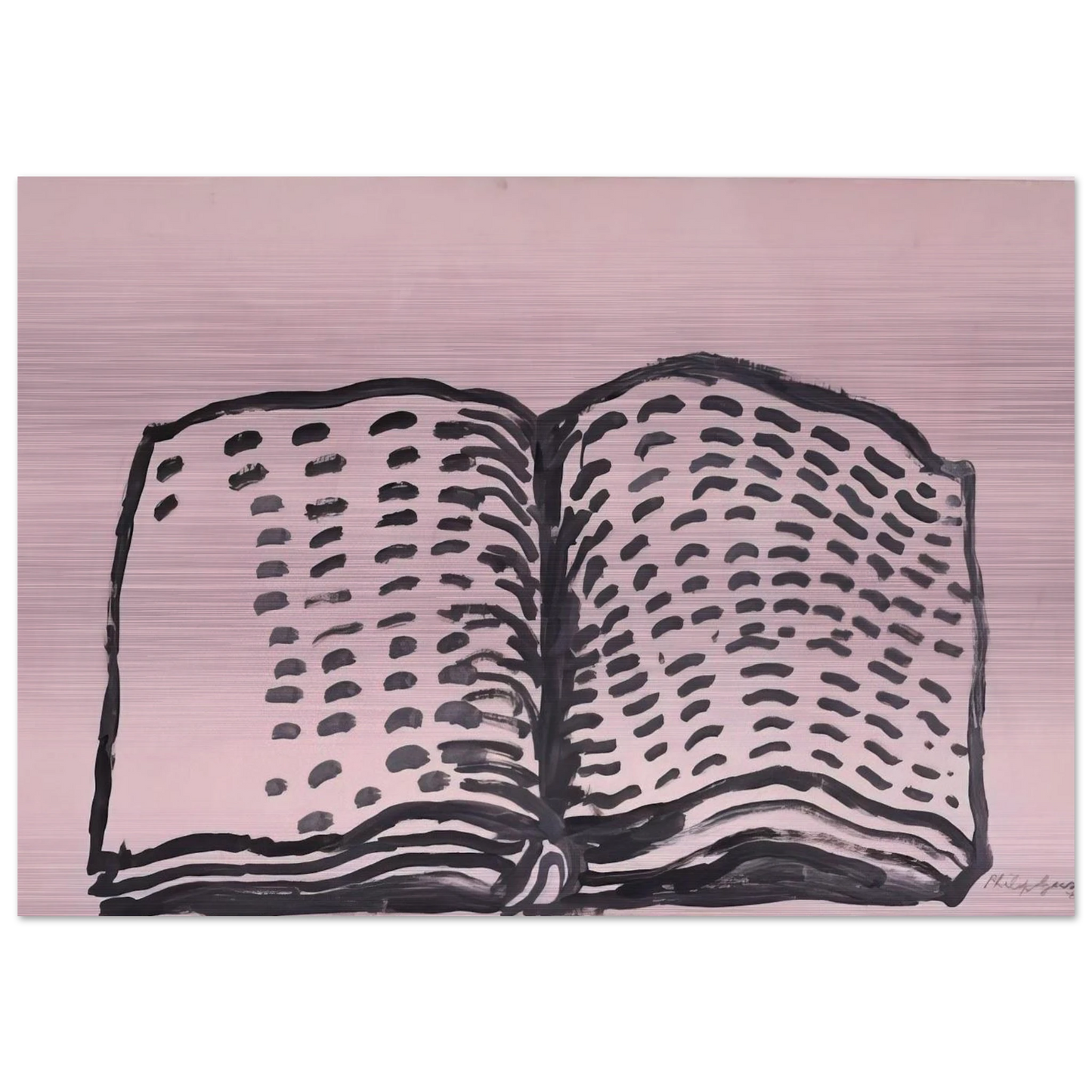 UNTITLED BOOK - Philip Guston Brushed Aluminum Print - 70x100 cm / 28x40 inches | Philip Guston Aluminum Print | Philip Guston Prints