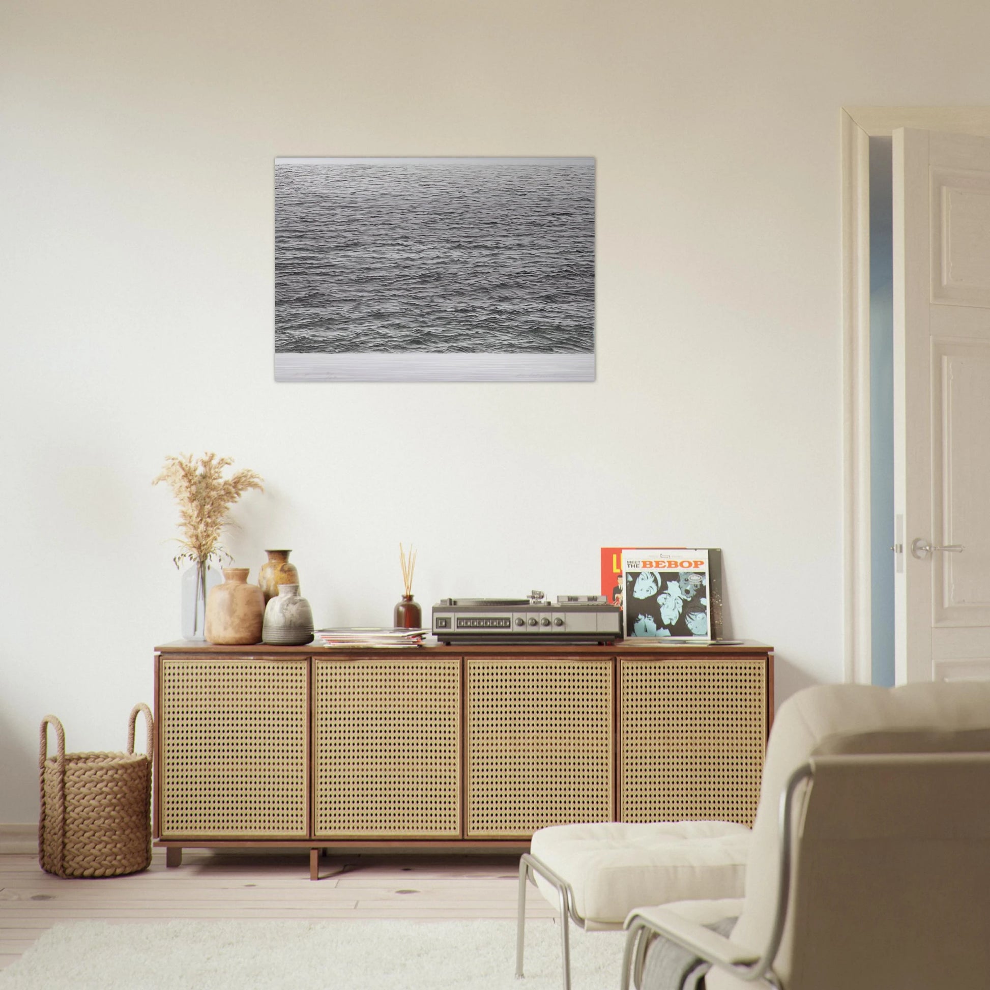 DRYPOINT OCEAN SURFACE 1983 - Vija Celmins Brushed Aluminum Print - 70x100 cm / 28x40 inches | Vija Celmins Aluminum Print | Vija Celmins Prints