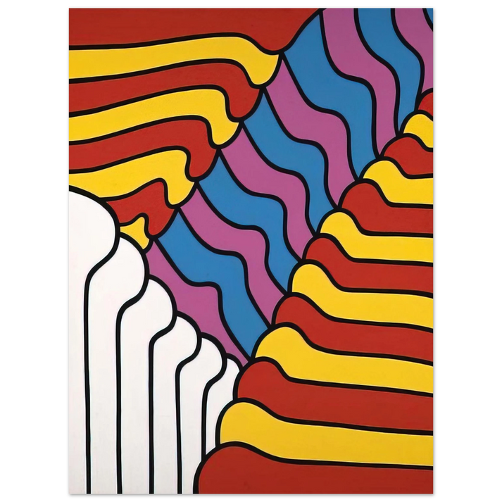 Nicholas Krushenick - Untitled - 1965  75x100 cm / 30x40inches Fine Art Poster