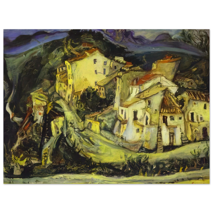 Chaim Soutine - HOUSES OF CAGNES  75x100 cm / 30x40inches Fine Art Poster