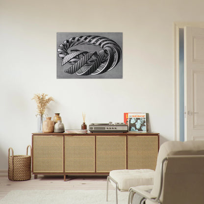 SPIRALS - MC Escher Brushed Aluminum Print - 70x100 cm / 28x40 inches | MC Escher Aluminum Print | MC Escher Prints