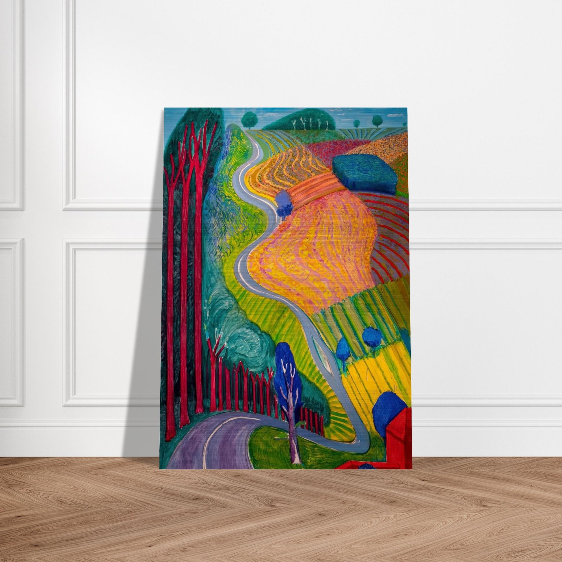 David Hockney - David Hockney Brushed Aluminum Print - 70x100 cm / 28x40 inches | David Hockney Aluminum Print | David Hockney Prints