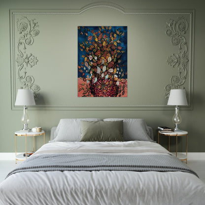 Le Bouquet de Feuilles - Naïve Art Primitivism - Seraphine Louis Brushed Aluminum Print - 70x100 cm / 28x40 inches | Seraphine Louis Aluminum Print | Seraphine Louis Prints