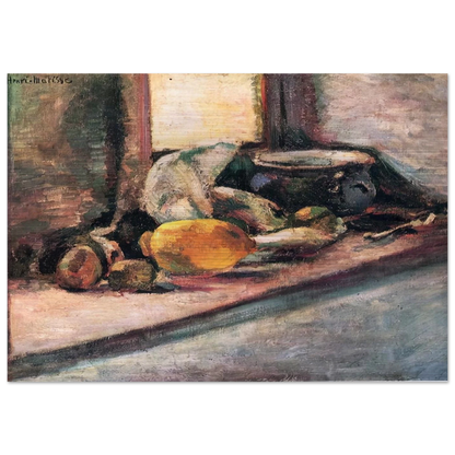 BLUE POT AND LEMON 1897 - Henri Matisse Brushed Aluminum Print - 70x100 cm / 28x40 inches | Henri Matisse Aluminum Print | Henri Matisse Prints