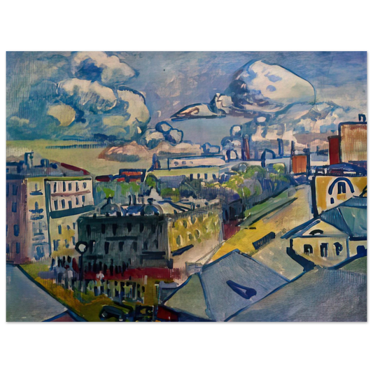 Wassily Kandinsky - MOSCOW ZUBOVSKAYA SQUARE STUDY 1916  75x100 cm / 30x40inches Fine Art Poster