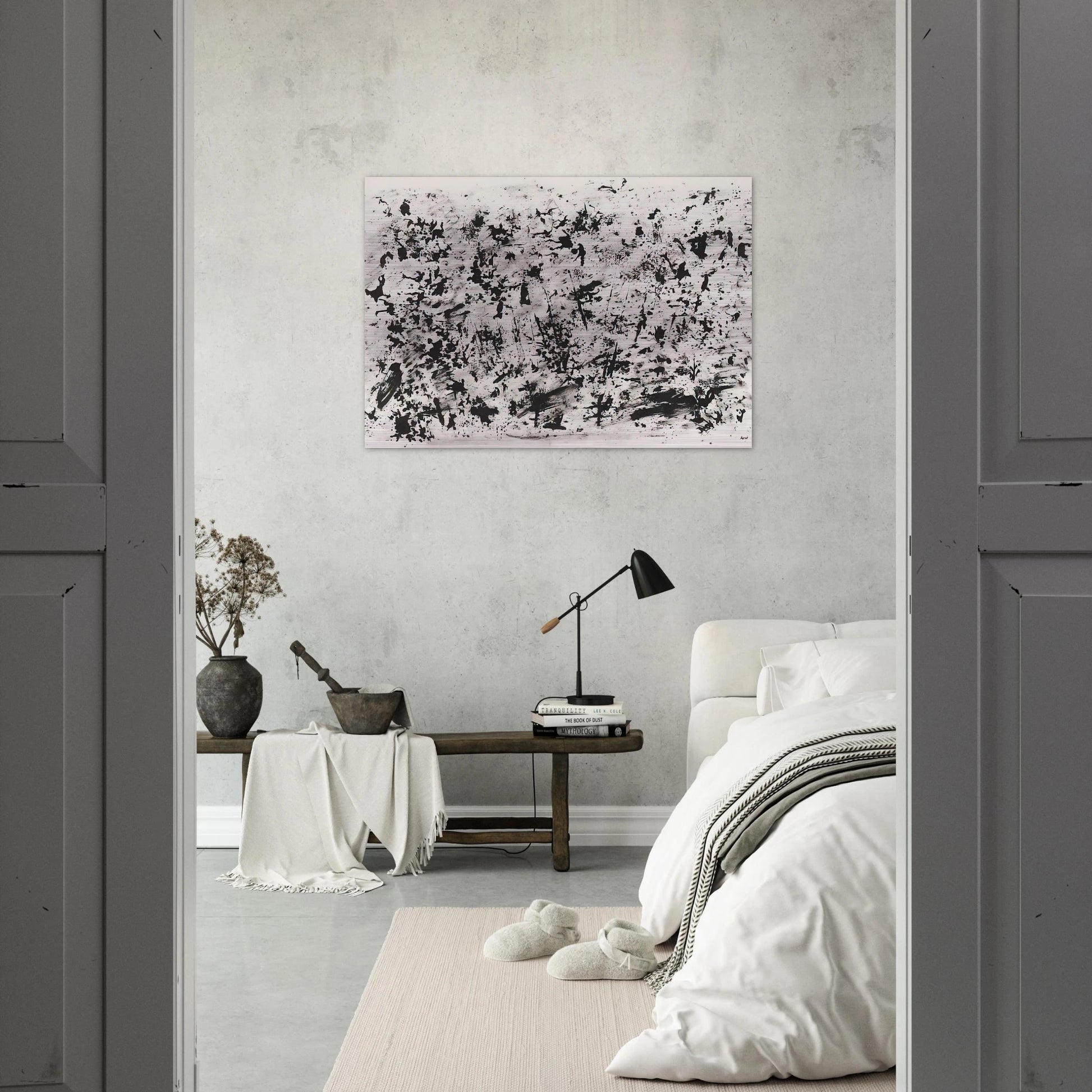 Untitled - 1962 - Henri Michaux Brushed Aluminum Print - 70x100 cm / 28x40 inches | Henri Michaux Aluminum Print | Henri Michaux Prints