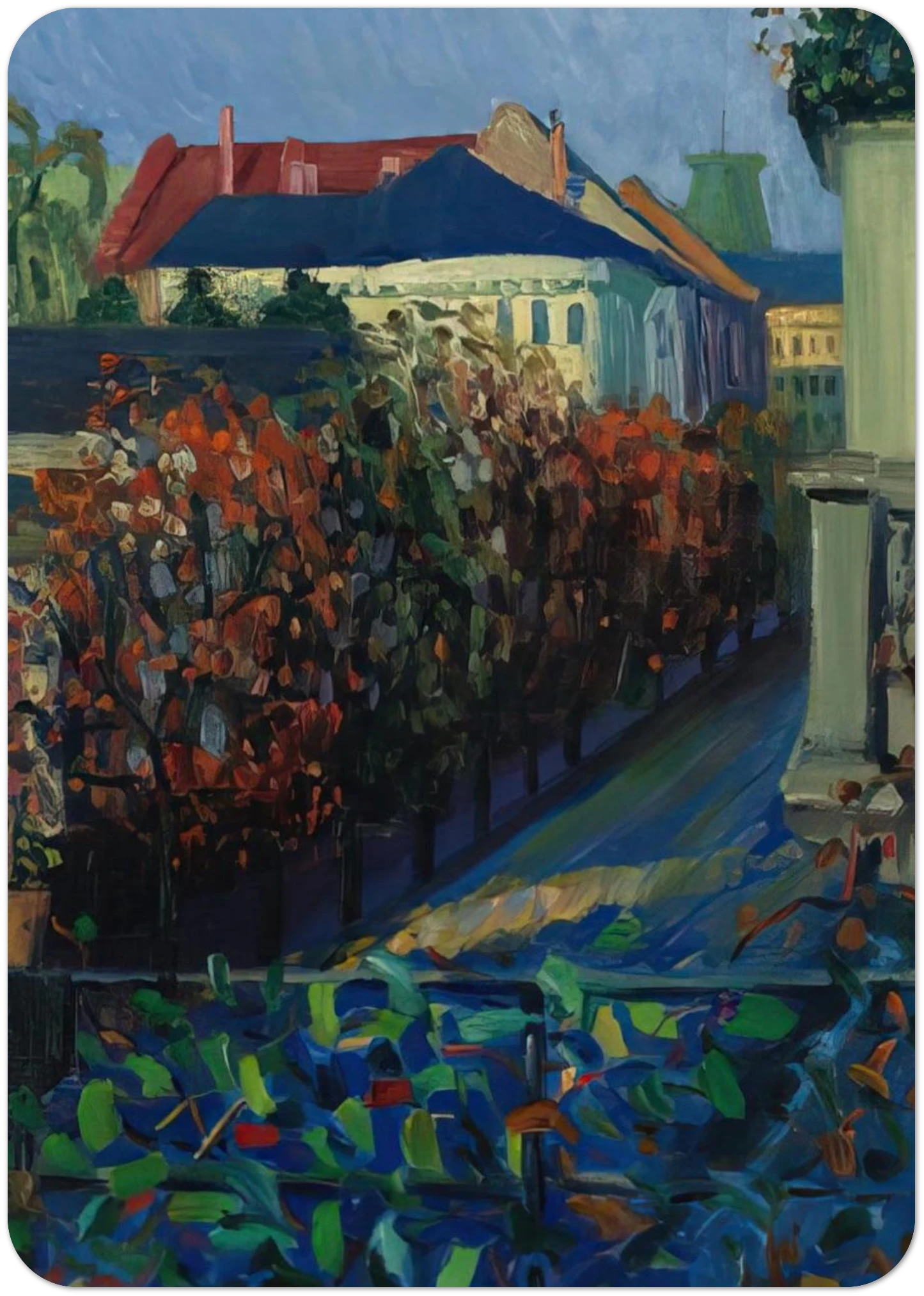 BLICK AUS DER BONNER WOHNUNG By Gabriele Munter Pack of 10 Post Cards | Gabriele Munter Post Cards | A6 (10.5 x 14.8 cm) - 4.1 x 5.8 inches