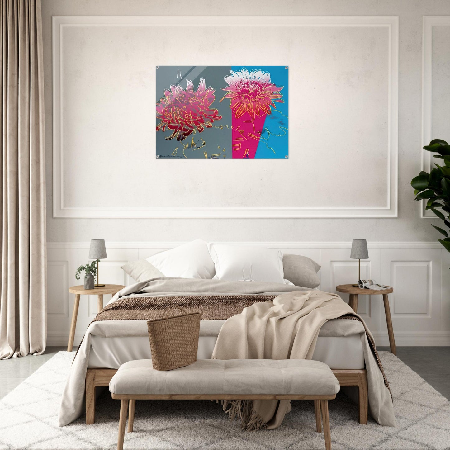 Kiku - Andy Warhol Acrylic Print - 70x100 cm / 28x40″ inches