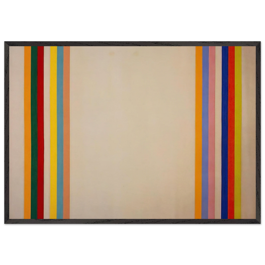 Homage to Matisse - 1960 - Gene Davis 70x100 cm / 28x40 inches Framed Art Print – Black Wooden Frame