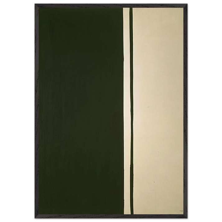 Black Fire I - Barnett Newman 70x100 cm / 28x40 inches Framed Art Print – Black Wooden Frame