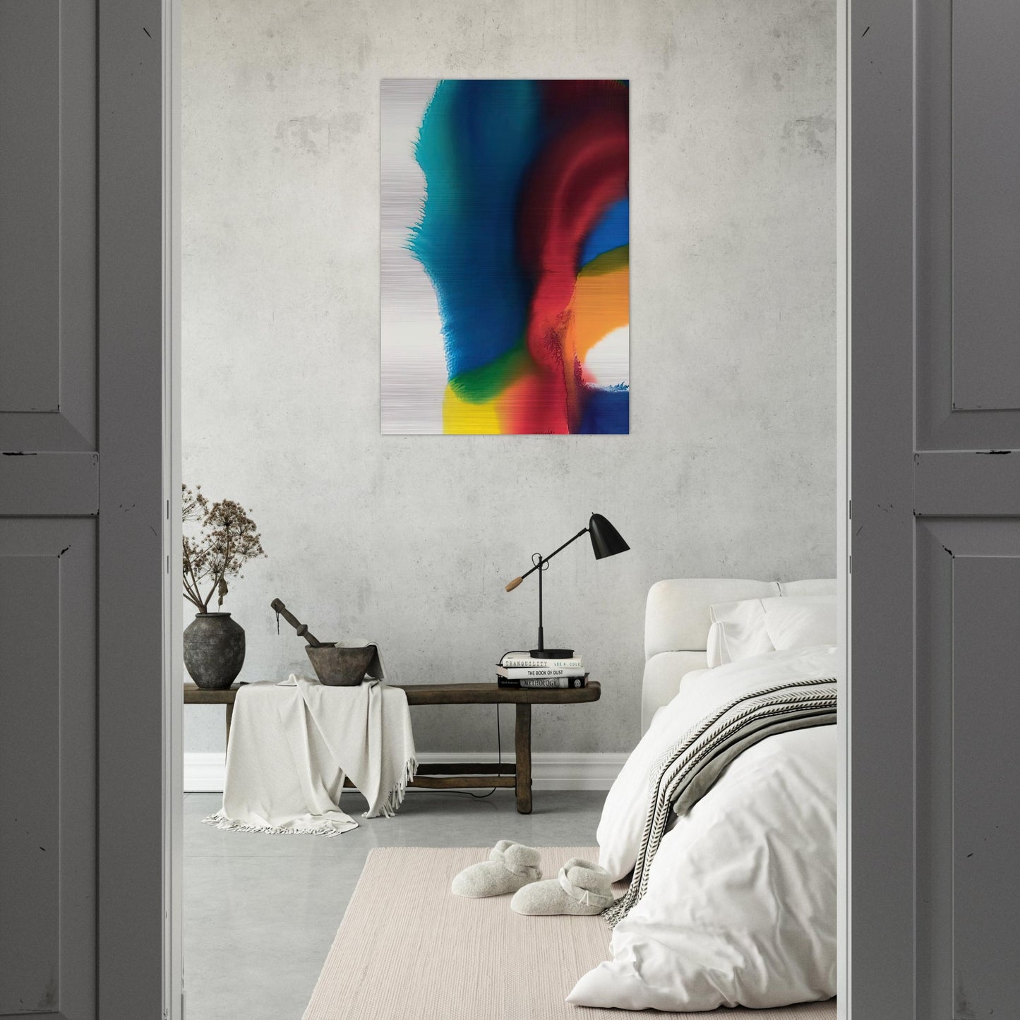 Rainbow Bleed - Paul Jenkins Brushed Aluminum Print - 70x100 cm / 28x40 inches | Paul Jenkins Aluminum Print | Paul Jenkins Prints
