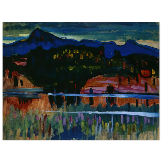 Wassily Kandinsky - MURNAU AM STAFFELSEE 1908  75x100 cm / 30x40inches Fine Art Poster