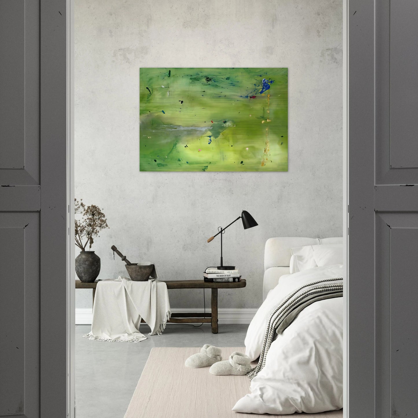 A Green Thought in a Green Shade - 1981 - Helen Frankenthaler Brushed Aluminum Print - 70x100 cm / 28x40 inches | Helen Frankenthaler Aluminum Print | Helen Frankenthaler Prints