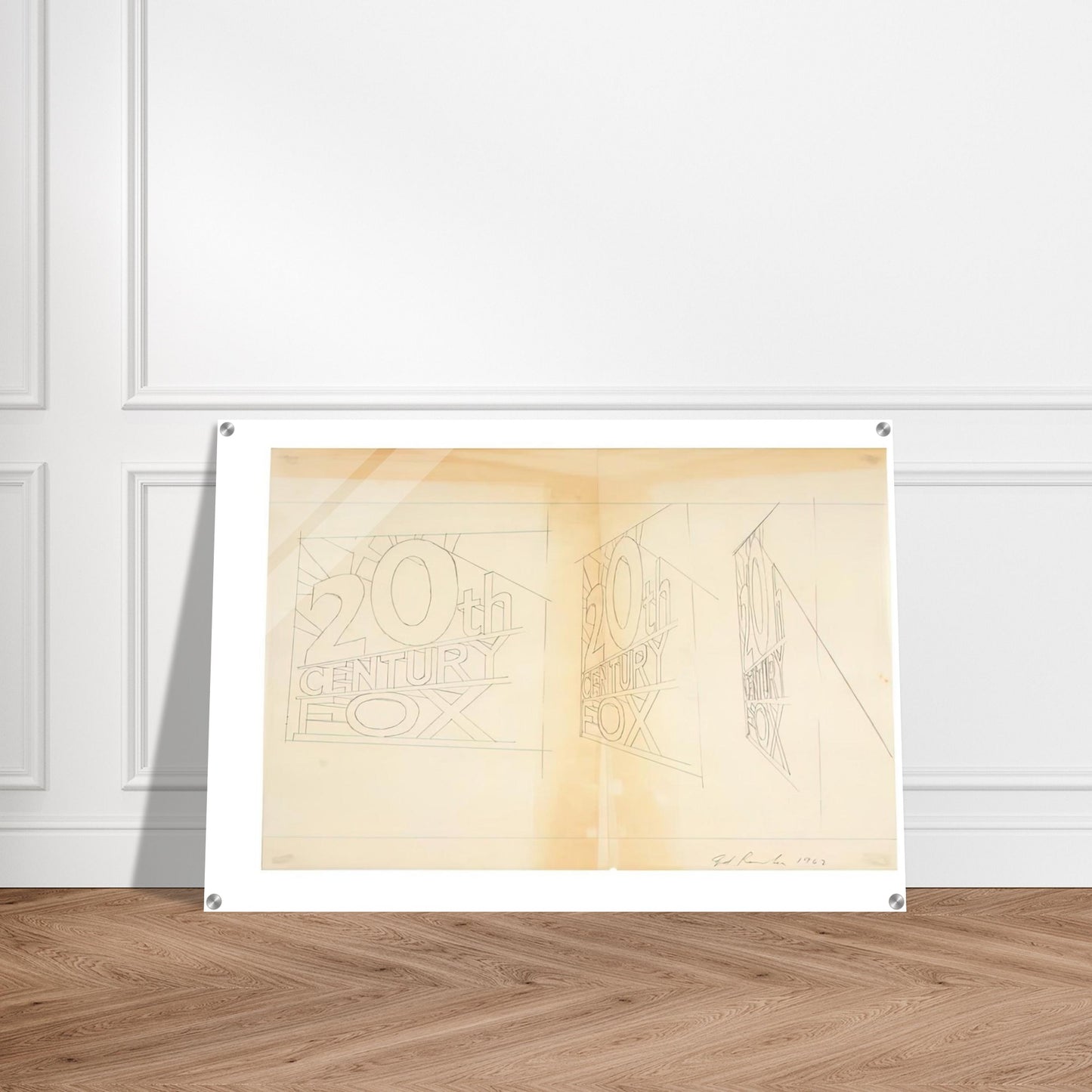 TRADEMARK STUDY 2 1962 - Edward Ruscha Acrylic Print - 70x100 cm / 28x40″ inches