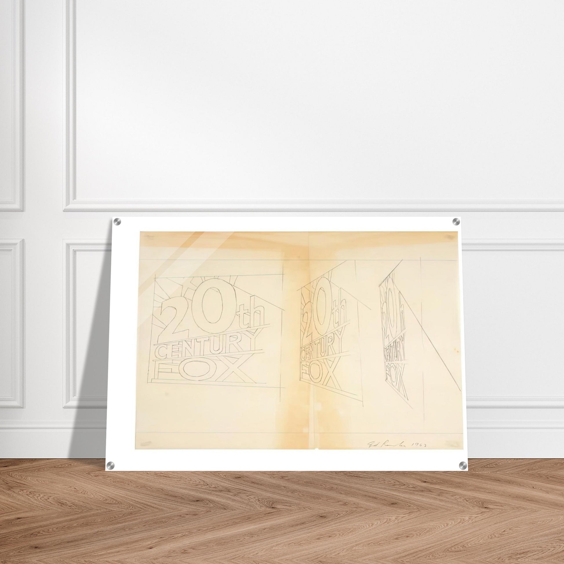 TRADEMARK STUDY 2 1962 - Edward Ruscha Acrylic Print - 70x100 cm / 28x40″ inches